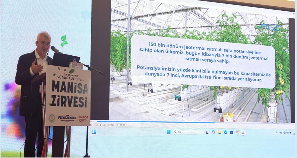 Ali Kindap Manisa Zirvesi’nde Jeotermal Seracılık