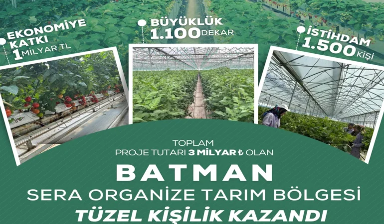 Batman Sera OTB ile 30 Bin Ton Sebze Üretimi