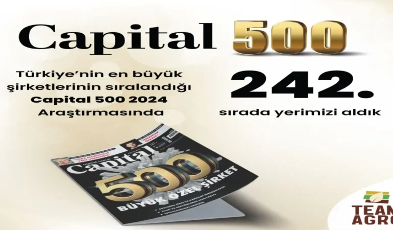 Team Agro, Capital500 Listesinde 242. Sırada Yerini Aldı