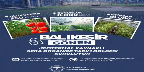 Balıkesir Gönen’de Dünyanın En Büyük Jeotermal Kaynaklı Sera OSB’si Kuruluyor