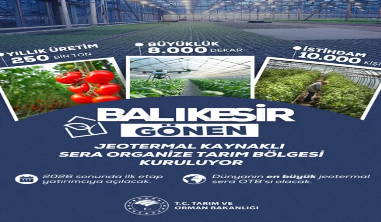 Balıkesir Gönen’de Dünyanın En Büyük Jeotermal Kaynaklı Sera OSB’si Kuruluyor