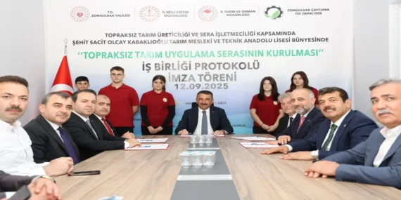Çaycuma’da Topraksız Tarım Uygulama Serası İçin İş Birliği Protokolü
