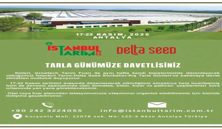 İstanbul Tarım, Tarla Günü Etkinliğiyle Yeni Hibrit Tohum Çeşitlerini Tanıtacak