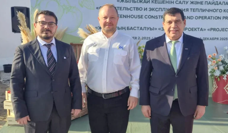 AYS Proje Şimkent’te 144 Hektarlık Dev Sera Projesinin Temeli Attı