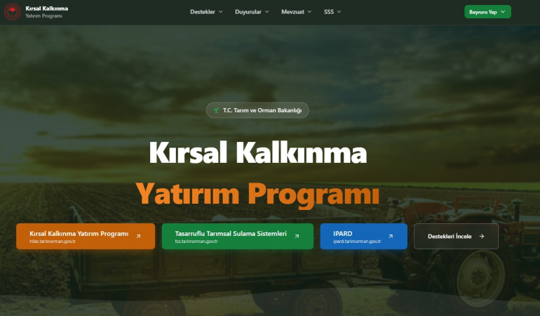 Kırsal Kalkınma Yatırım Programı Hibe Başvuru Tarihi Uzatıldı